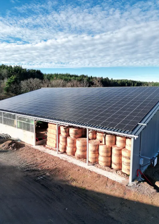 Photographie par drone de panneaux photovoltaïques